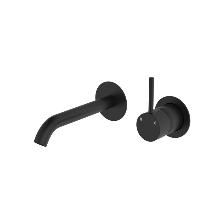 Fienza Kaya Up Round Plate 160mm Basin/Bath Lead Free Wall Mixer Set