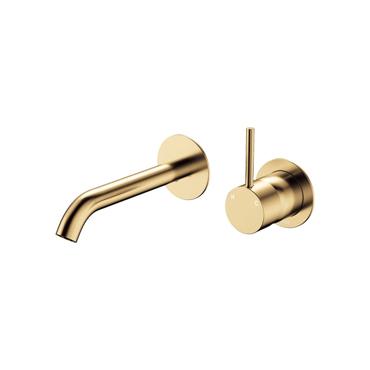 Fienza Kaya Up Round Plate 160mm Basin/Bath Lead Free Wall Mixer Set