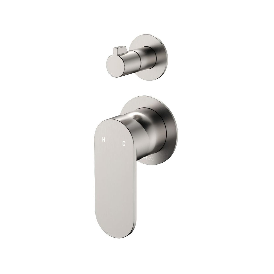 Fienza Empire Slim Small Round Plates Vertical Lead Free Wall Diverter Mixer (Complete Kit)