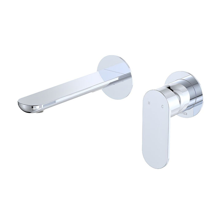 Fienza Empire Slim Basin/Bath Round Plate 160mm Lead Free Wall Mixer Set (Complete Kit)