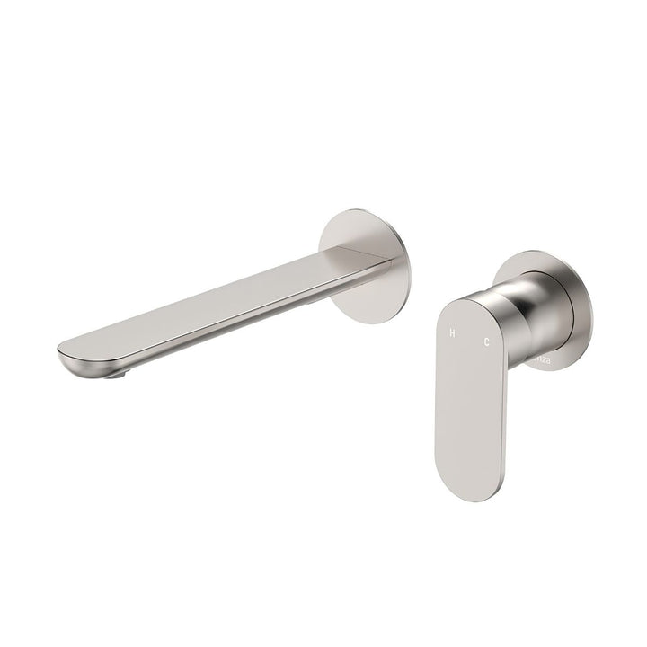 Fienza Empire Slim Basin/Bath Round Plate 200mm Lead Free Wall Mixer Set (Complete Kit)