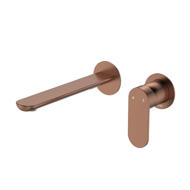 Fienza Empire Slim Basin/Bath Round Plate 200mm Lead Free Wall Mixer Set (Complete Kit)