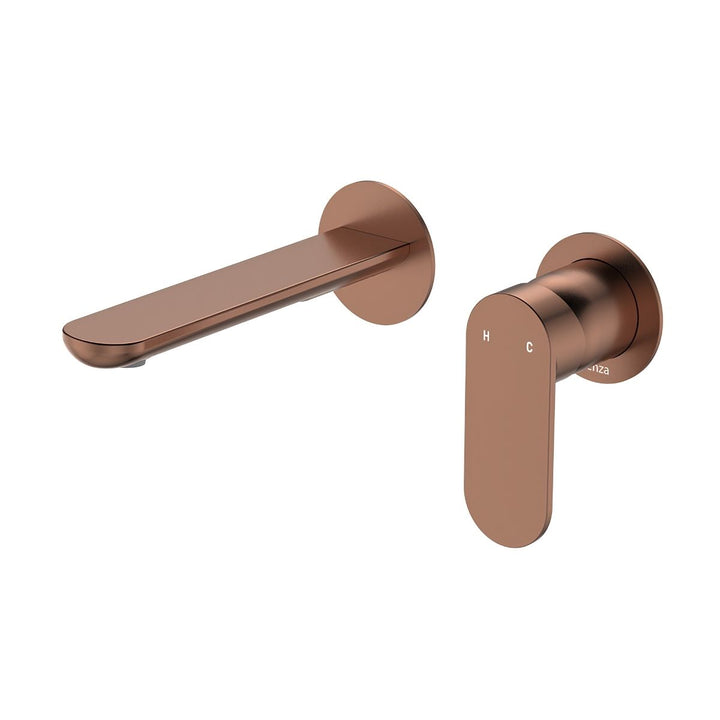 Fienza Empire Slim Basin/Bath Round Plate 160mm Lead Free Wall Mixer Set (Complete Kit)