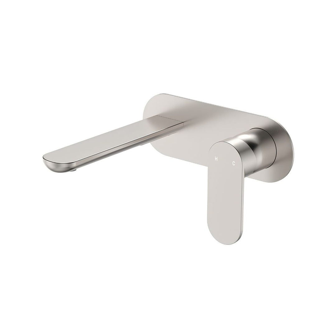 Fienza Empire Slim Basin/Bath Oval Plate 160mm Lead Free Wall Mixer Set (Complete Kit)