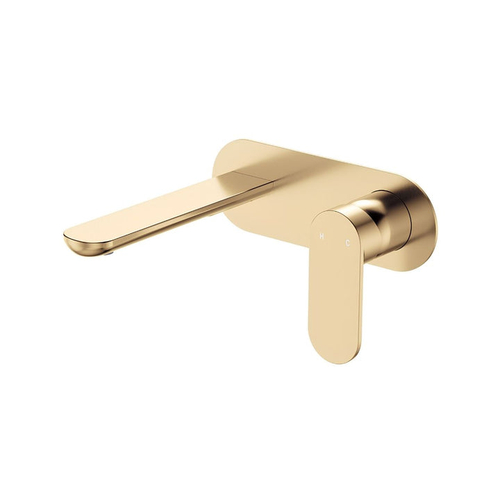 Fienza Empire Slim Basin/Bath Oval Plate 160mm Lead Free Wall Mixer Set (Complete Kit)