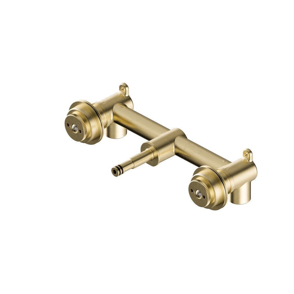 Nero Serenity Universal Wall Basin Set Body Brushed Brass