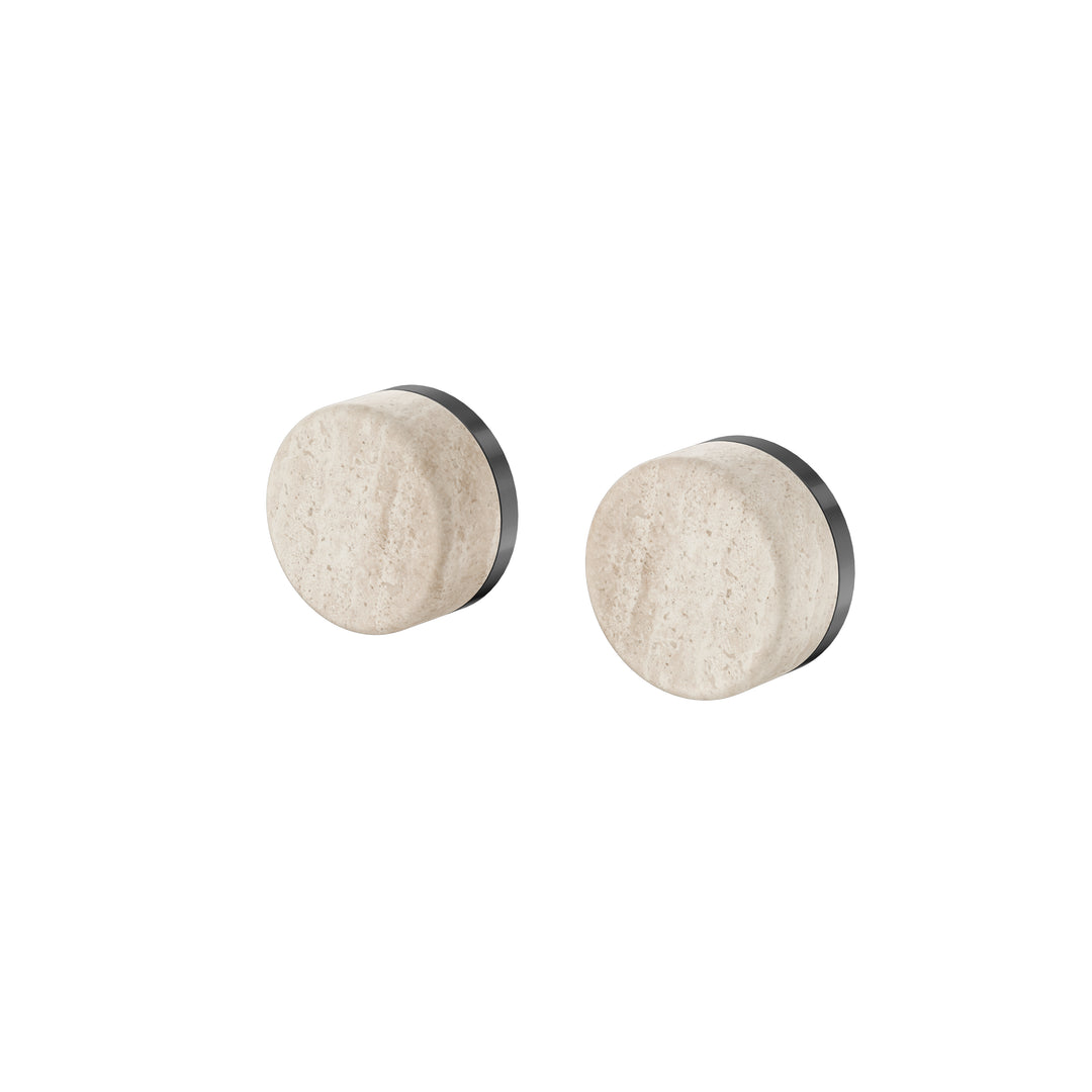 Nero Serenity Wall Top Assembly - Rome Travertine Handle Gunmetal