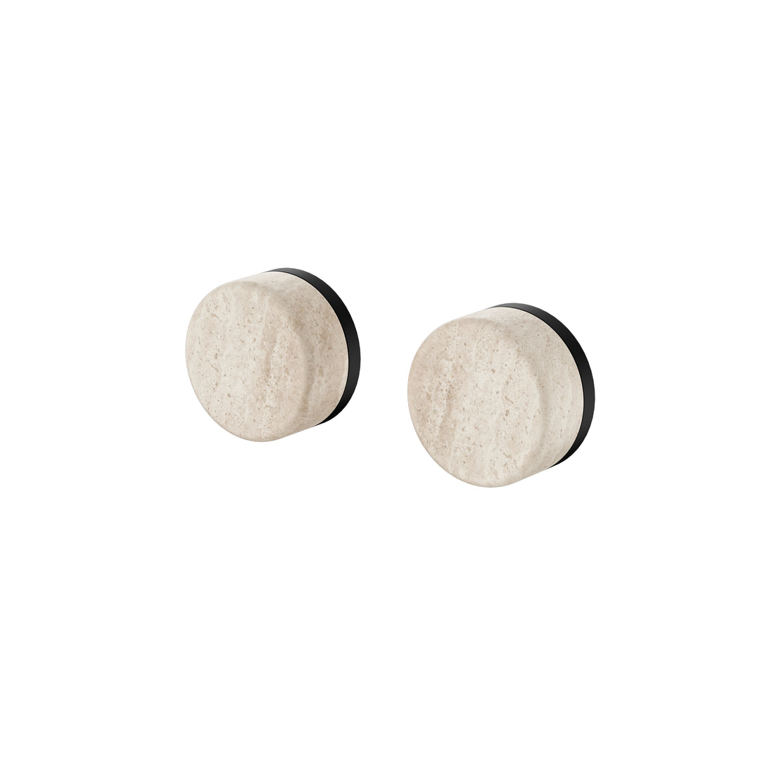Nero Serenity Wall Top Assembly - Rome Travertine Handle Matte Black