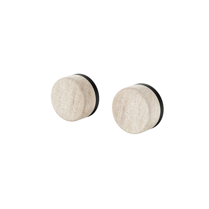 Nero Serenity Wall Top Assembly - Rome Travertine Handle Matte Black