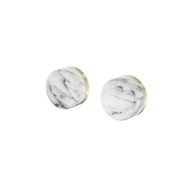 Nero Serenity Wall Top Assembly - Arabescato Corchia Handle Brushed Gold
