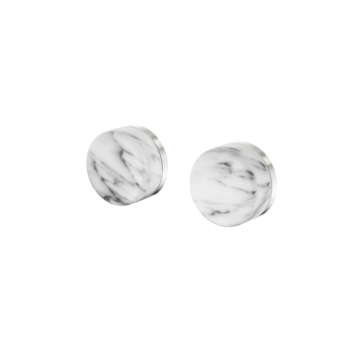Nero Serenity Wall Top Assembly - Arabescato Corchia Handle Brushed Nickel