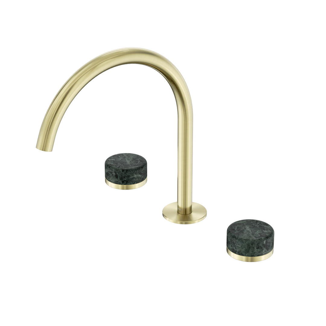Nero Serenity Bath/Kitchen Set - Verde Alpi Handle Brushed Gold