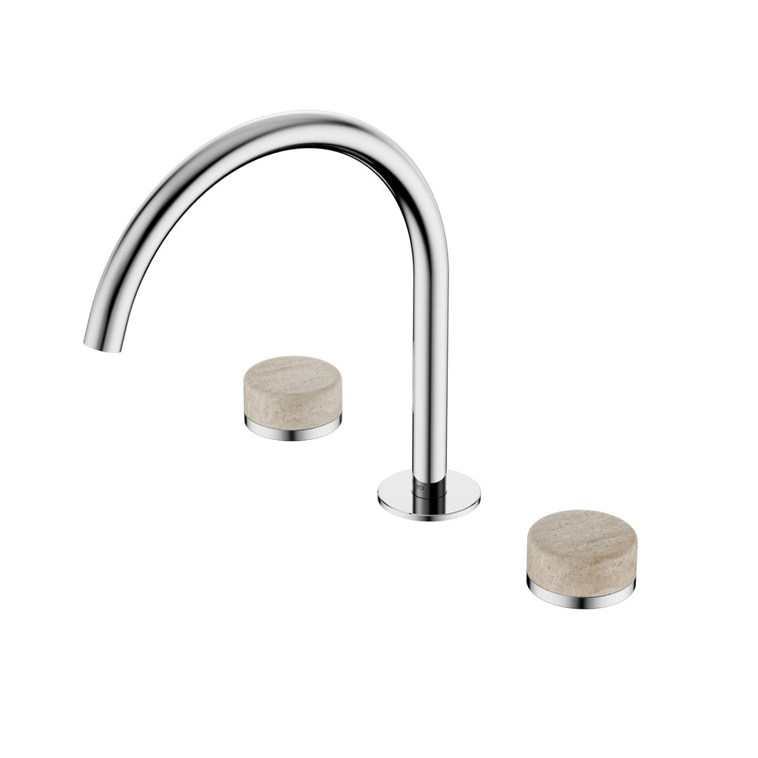 Nero Serenity Bath/Kitchen Set - Rome Travertine Handle Chrome