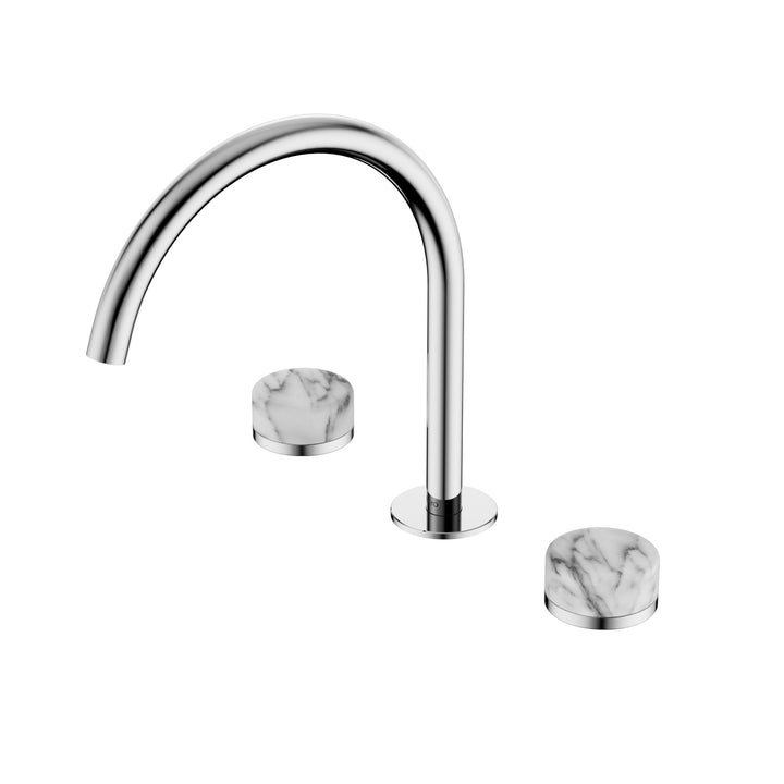Nero Serenity Bath/Kitchen Set - Arabescato Corchia Handle Chrome