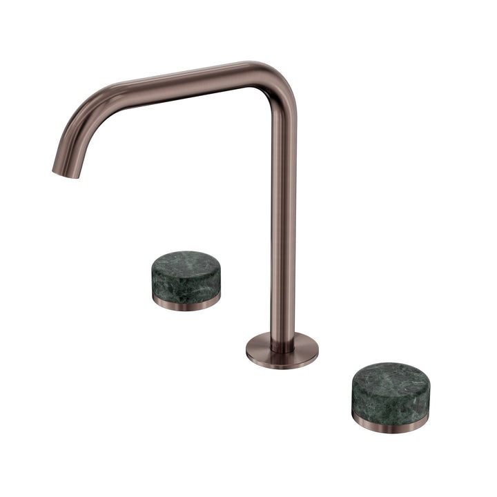 Nero Serenity Edge Spout Bath/Kitchen Set - Verde Alpi Handle Brushed Bronze