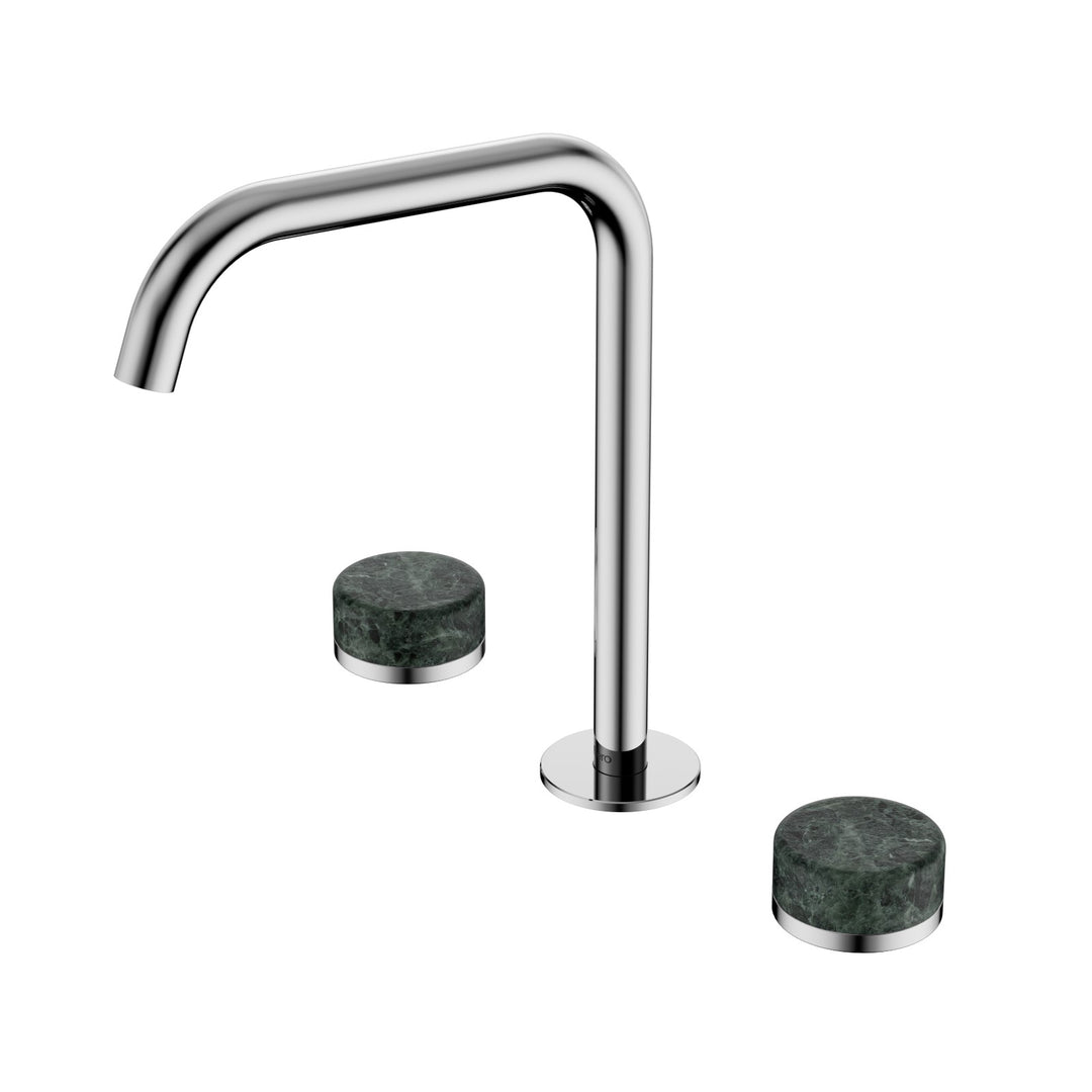 Nero Serenity Edge Spout Bath/Kitchen Set - Verde Alpi Handle Chrome
