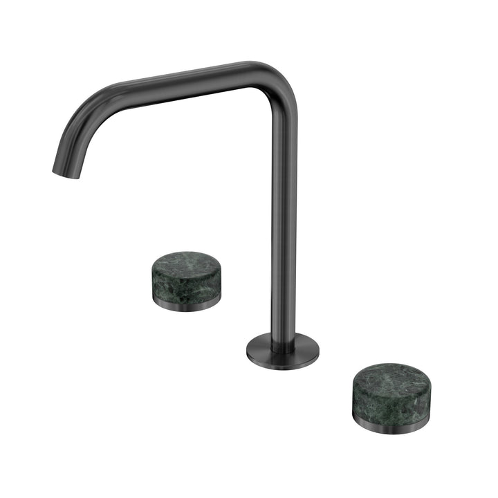 Nero Serenity Edge Spout Bath/Kitchen Set - Verde Alpi Handle Gunmetal