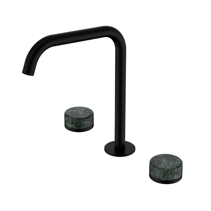 Nero Serenity Edge Spout Bath/Kitchen Set - Verde Alpi Handle Matte Black