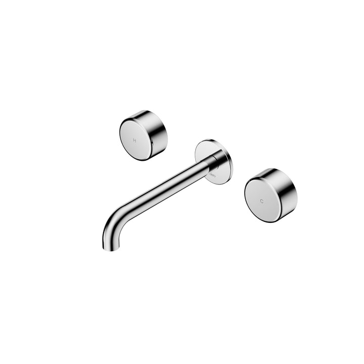 Nero Serenity Wall Basin Set 160/185/220mm - Metal Handle Chrome / 160mm