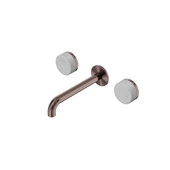 Nero Serenity Wall Basin Set 160/185/220mm - Carrara Handle Brushed Bronze / 185mm