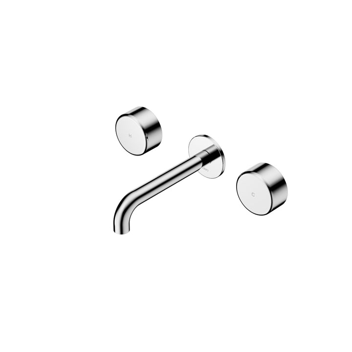 Nero Serenity Wall Basin Set 160/185/220mm - Metal Handle Chrome / 185mm