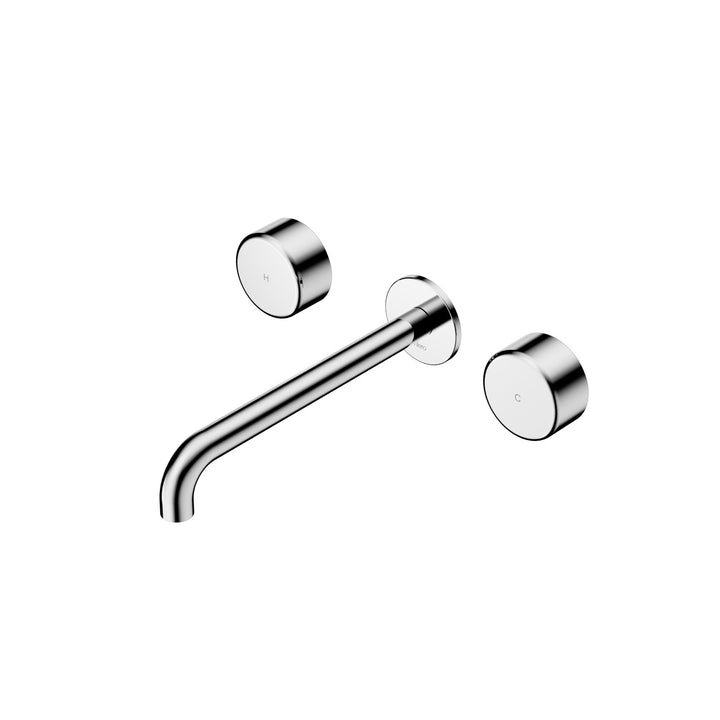 Nero Serenity Wall Basin Set 160/185/220mm - Metal Handle Chrome / 220mm