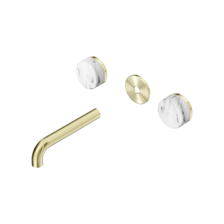 Nero Serenity Wall Basin Set Trim Kit 160/185/220mm - Arabescato Corchia Handle