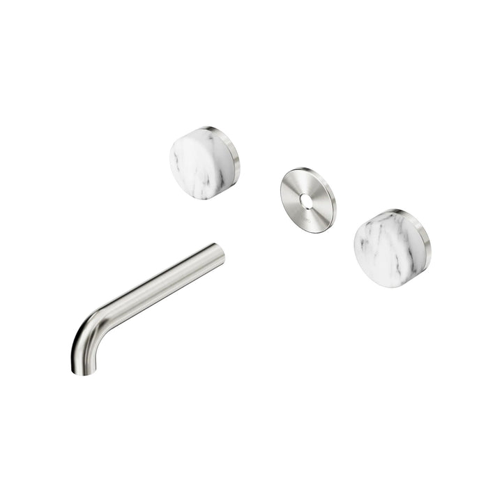 Nero Serenity Wall Basin Set Trim Kit 160/185/220mm - Arabescato Corchia Handle