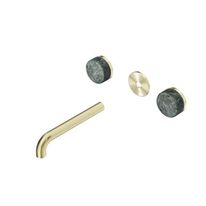 Nero Serenity Wall Basin Set Trim Kit 160/185/220mm - Verde Alpi Handle - Design 10