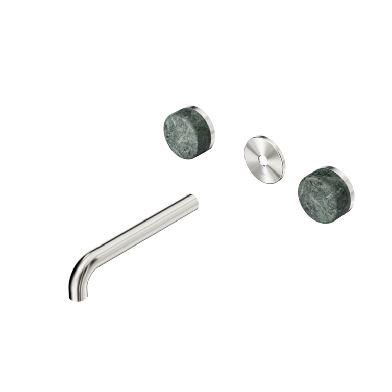 Nero Serenity Wall Basin Set Trim Kit 160/185/220mm - Verde Alpi Handle - Design 10