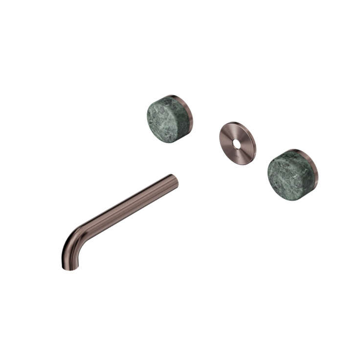 Nero Serenity Wall Basin Set Trim Kit 160/185/220mm - Verde Alpi Handle - Design 10
