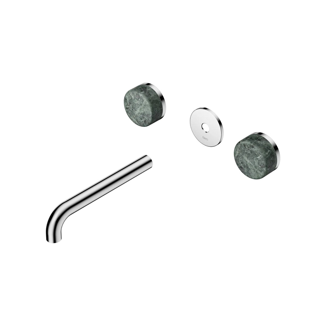 Nero Serenity Wall Basin Set Trim Kit 160/185/220mm - Verde Alpi Handle