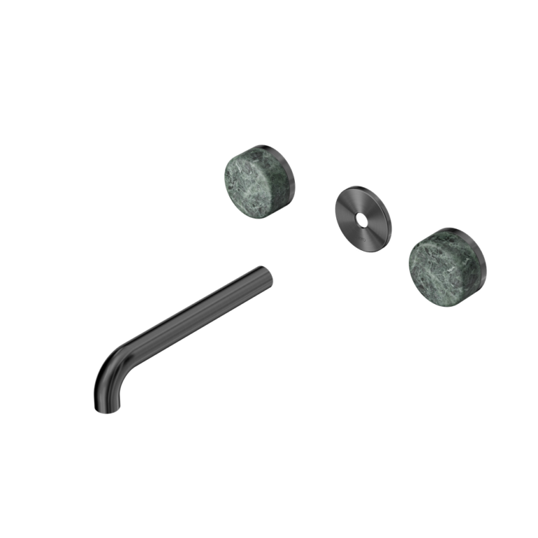 Nero Serenity Wall Basin Set Trim Kit 160/185/220mm - Verde Alpi Handle - Design 10