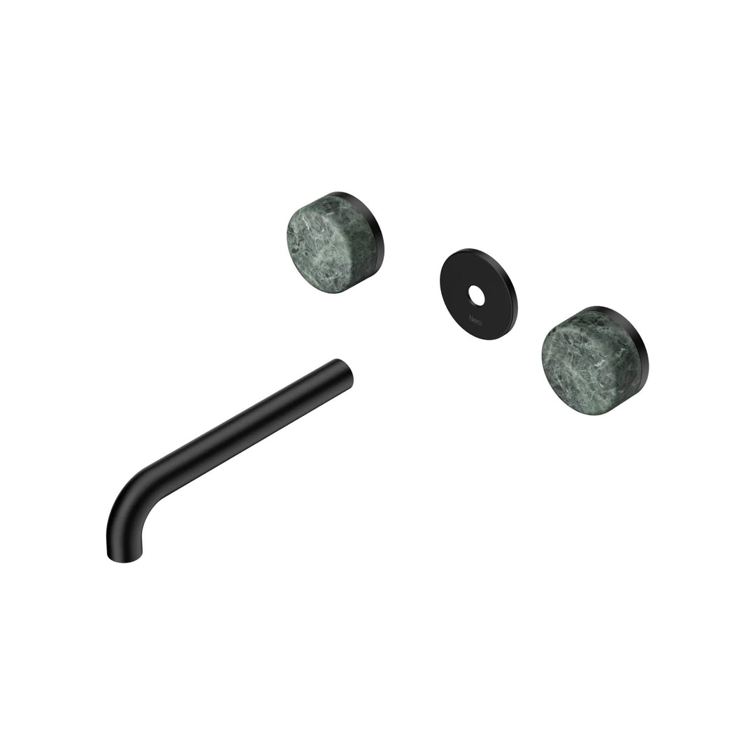 Nero Serenity Wall Basin Set Trim Kit 160/185/220mm - Verde Alpi Handle