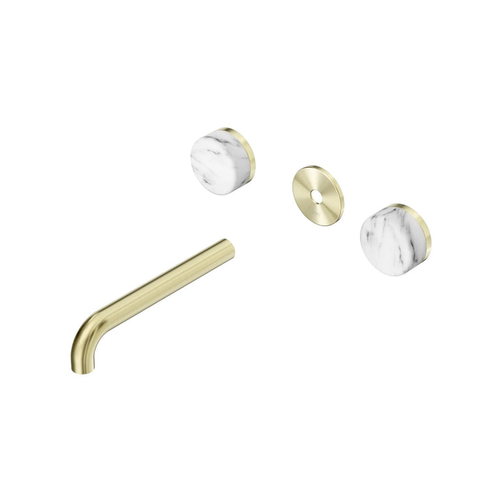 Nero Serenity Wall Basin Set Trim Kit 160/185/220mm - Arabescato Corchia Handle