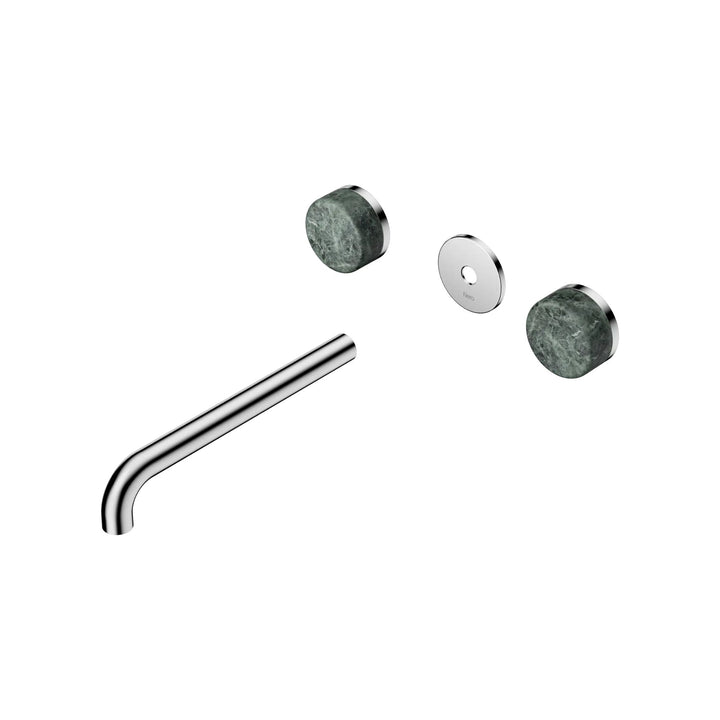 Nero Serenity Wall Basin Set Trim Kit 160/185/220mm - Verde Alpi Handle