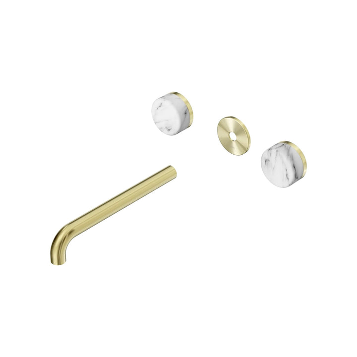Nero Serenity Wall Basin Set Trim Kit 160/185/220mm - Arabescato Corchia Handle