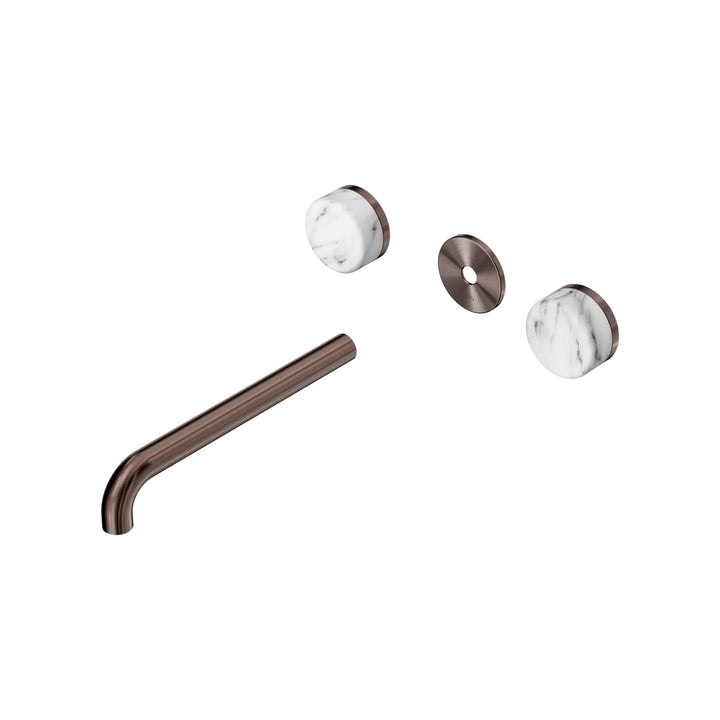 Nero Serenity Wall Basin Set Trim Kit 160/185/220mm - Arabescato Corchia Handle
