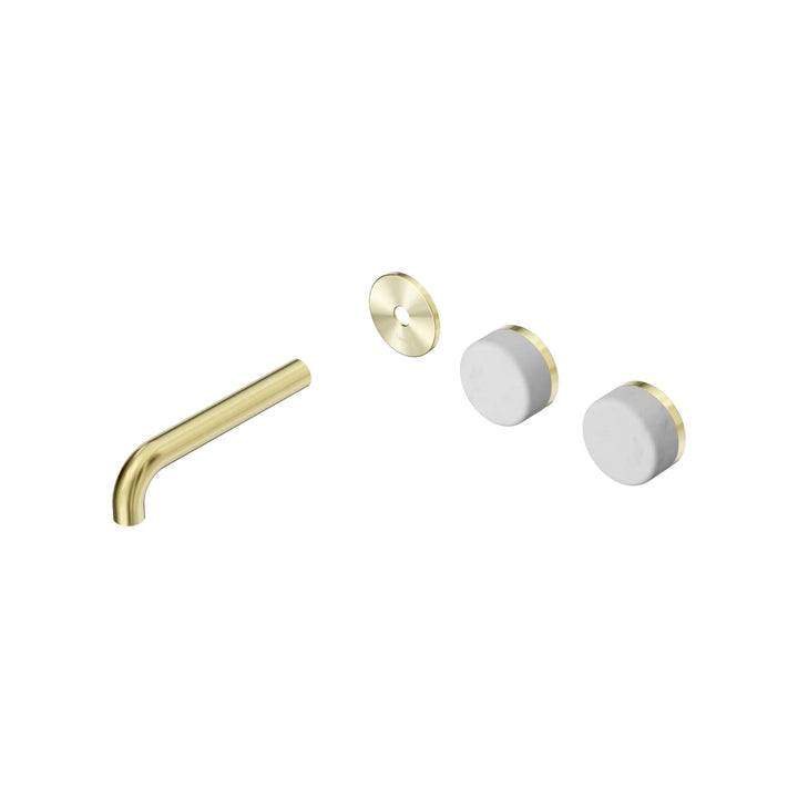 Nero Serenity Offset Wall Basin Set Trim Kit 160/185/220mm - Carrara Handle
