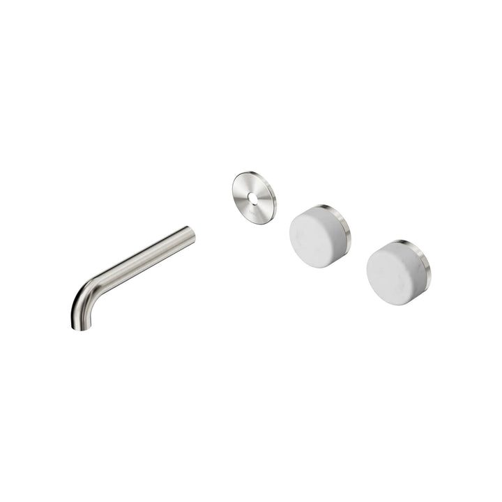 Nero Serenity Offset Wall Basin Set Trim Kit 160/185/220mm - Carrara Handle