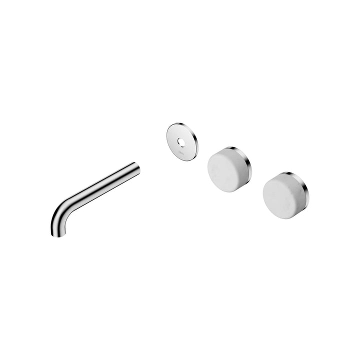 Nero Serenity Offset Wall Basin Set Trim Kit 160/185/220mm - Carrara Handle