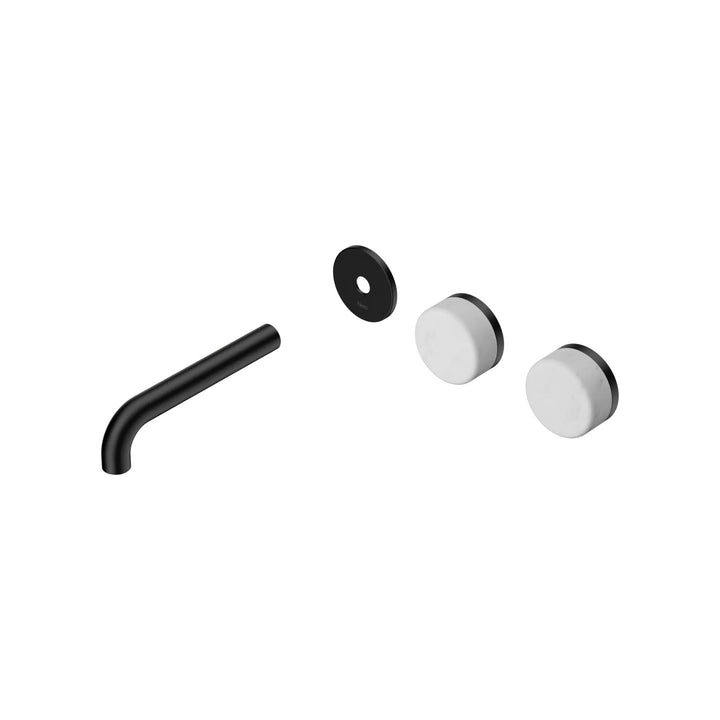 Nero Serenity Offset Wall Basin Set Trim Kit 160/185/220mm - Carrara Handle