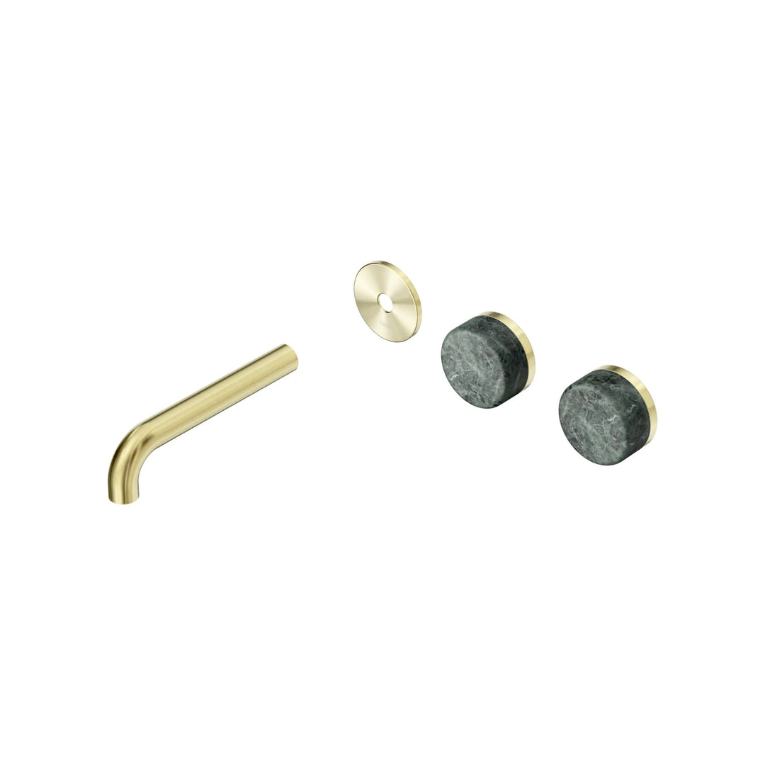 Nero Serenity Offset Wall Basin Set Trim Kit 160/185/220mm - Verde Alpi Handle