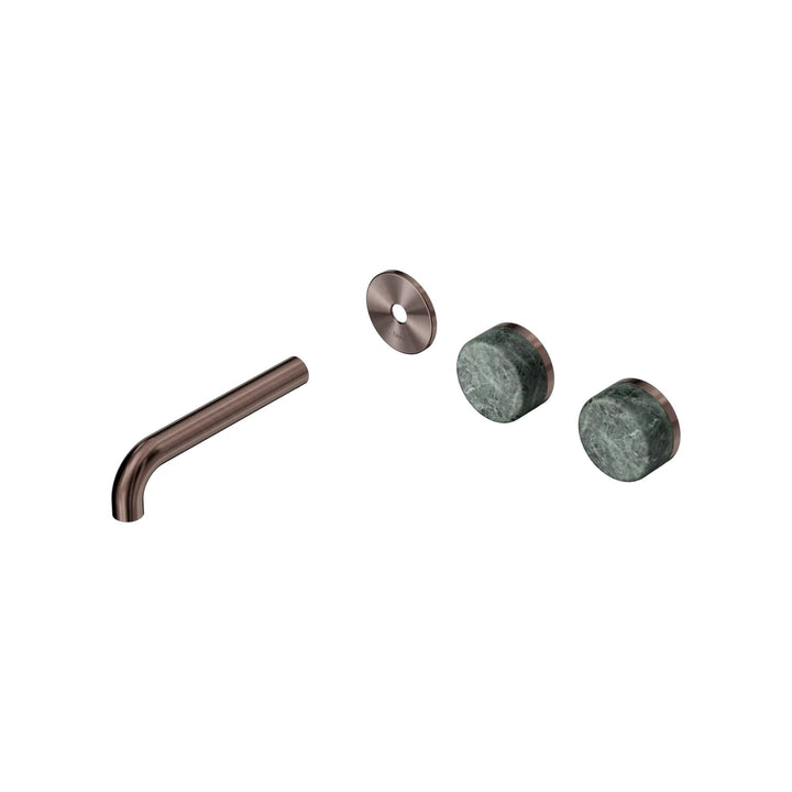 Nero Serenity Offset Wall Basin Set Trim Kit 160/185/220mm - Verde Alpi Handle
