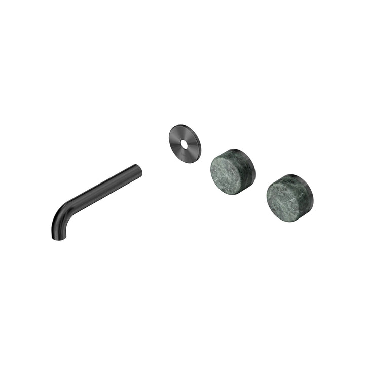 Nero Serenity Offset Wall Basin Set Trim Kit 160/185/220mm - Verde Alpi Handle