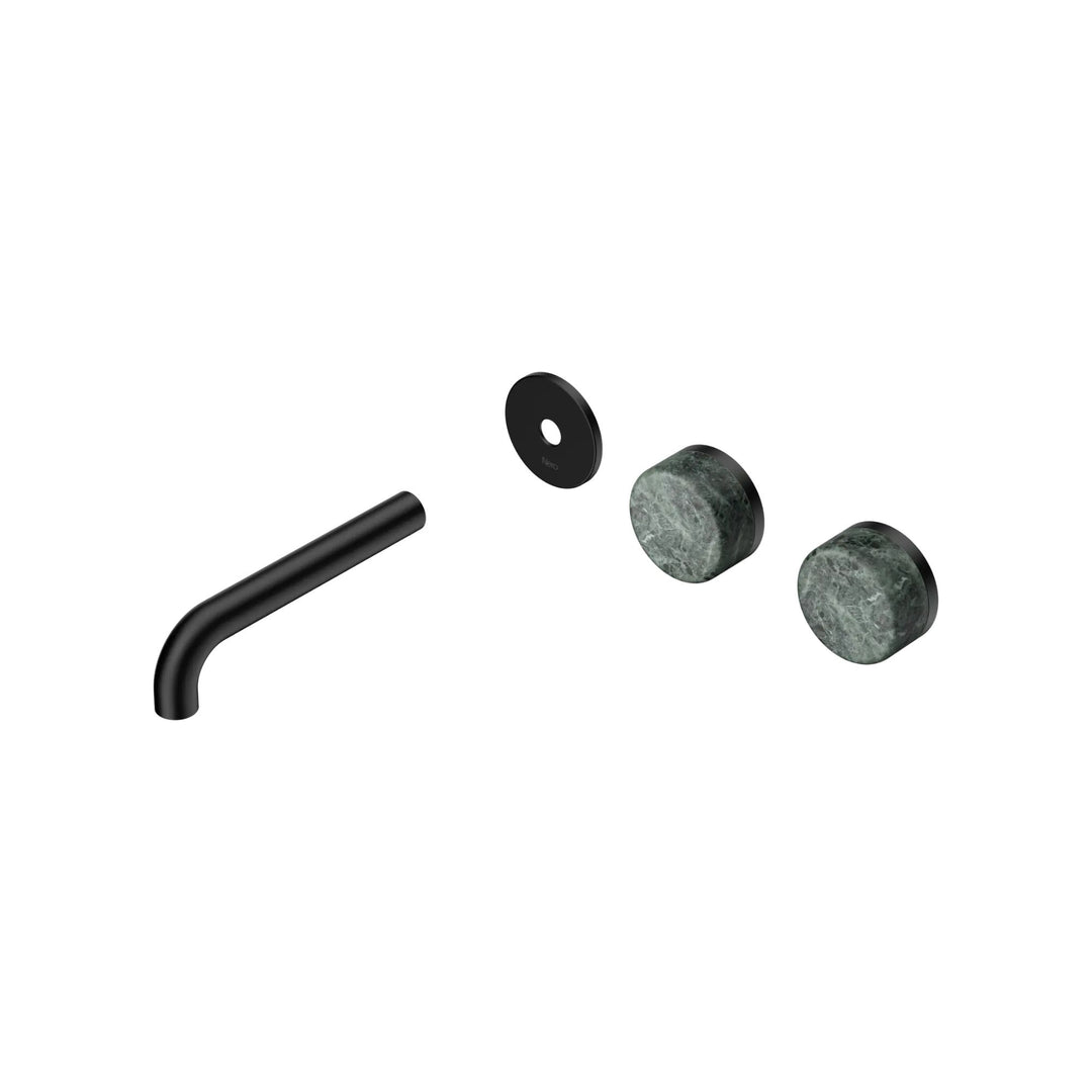 Nero Serenity Offset Wall Basin Set Trim Kit 160/185/220mm - Verde Alpi Handle