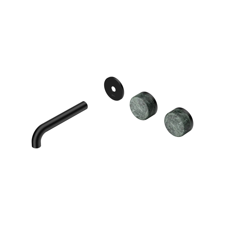 Nero Serenity Offset Wall Basin Set Trim Kit 160/185/220mm - Verde Alpi Handle
