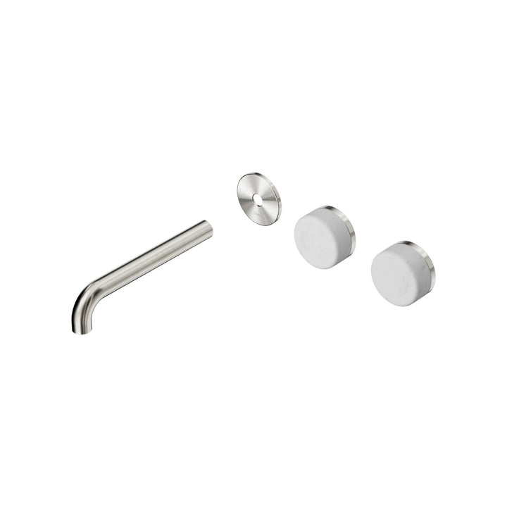 Nero Serenity Offset Wall Basin Set Trim Kit 160/185/220mm - Carrara Handle
