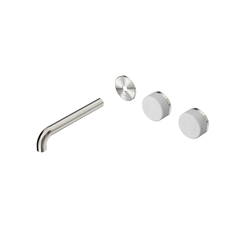 Nero Serenity Offset Wall Basin Set Trim Kit 160/185/220mm - Carrara Handle - Design 10