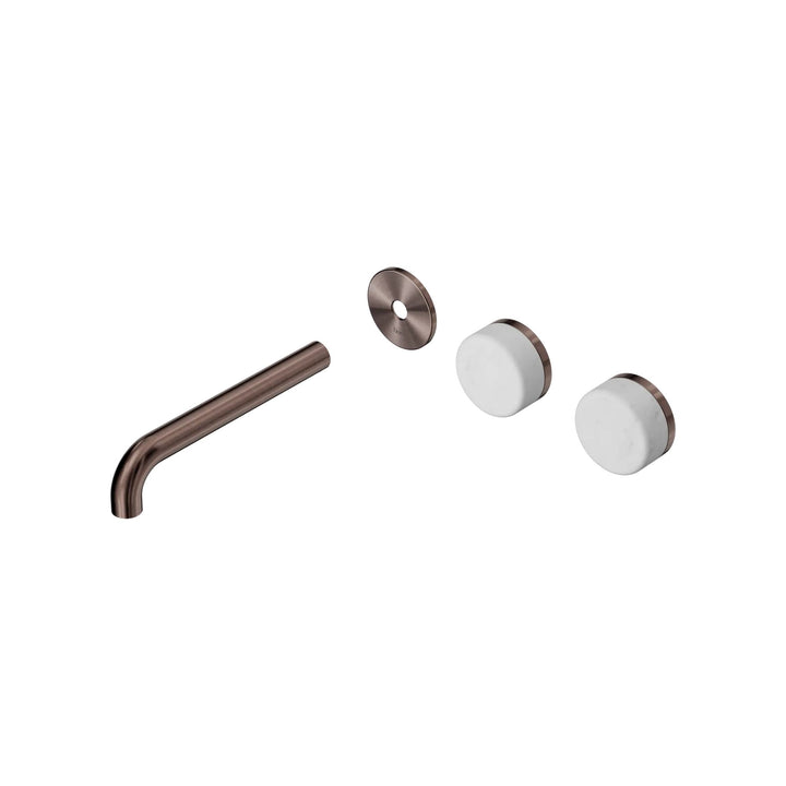 Nero Serenity Offset Wall Basin Set Trim Kit 160/185/220mm - Carrara Handle
